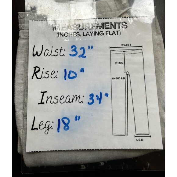 Boden Linen Modern Casual Pants Natural Gray Adj Hem Pockets Relaxed Fit Sz 6L - Picture 7 of 12